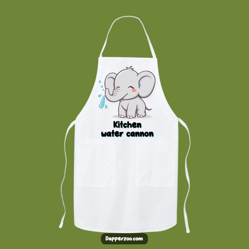 Funny Elephant Water Spray Apron - Hilarious Kitchen Fun for Animal Lovers