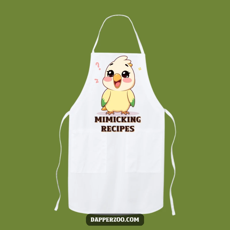 Funny Kawaii Parrot Mimic Apron: Cook with Vocal Fun!