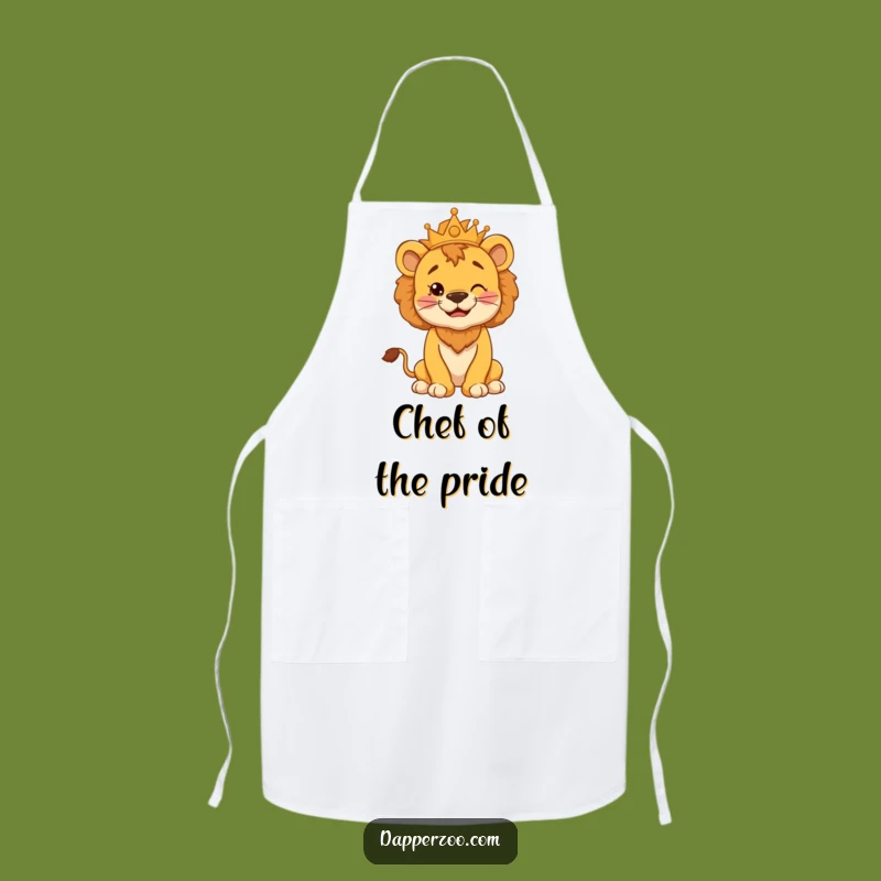 Funny Lion Cub Apron - Silly King Pose Kitchen Gift