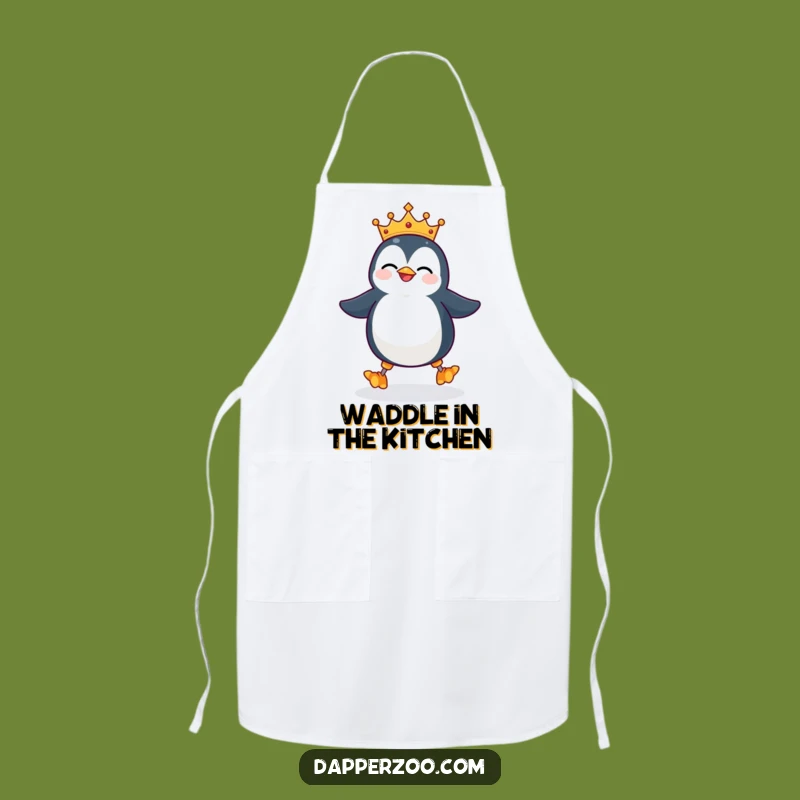 Funny Penguin Stilts Apron - Cook with Regal Flair and Comedic Charm