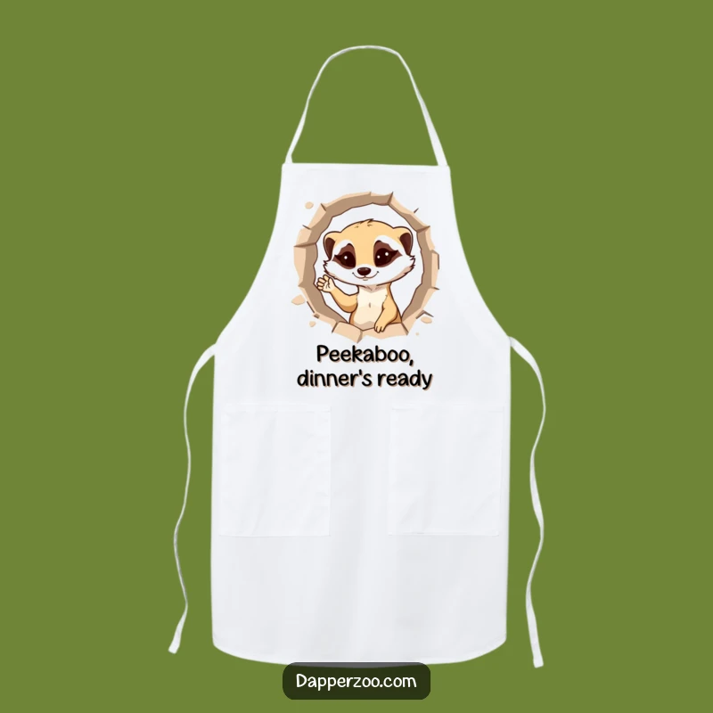 Funny Meerkat Apron: Cheeky Wink & Wave, Practical Funny Gift for Kitchen Fun