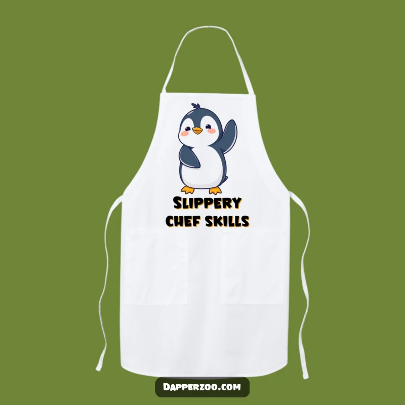 Funny Kawaii Penguin Waddling Apron - Comical Kitchen Fun