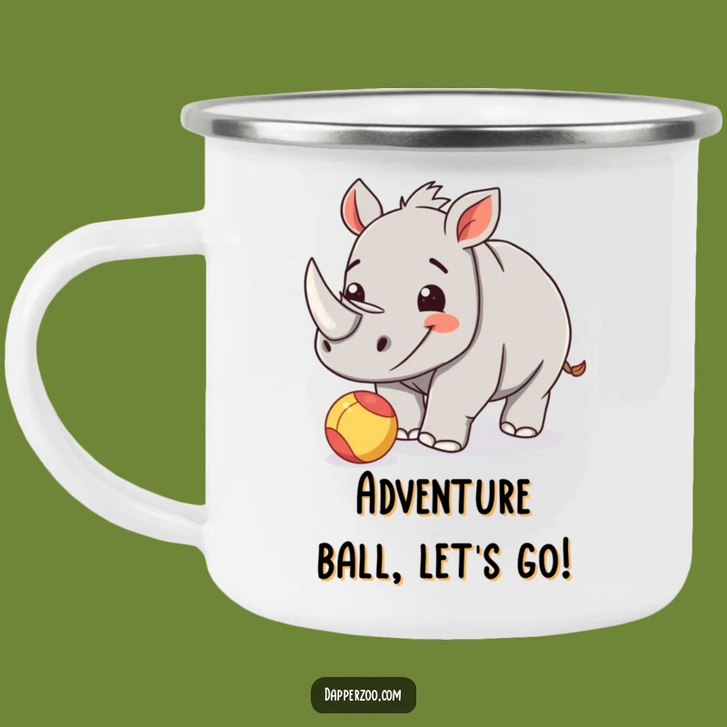 Funny Rhino Calf Camping Mug: Durable Playful Nudge, Great Funny Gift for Outdoors