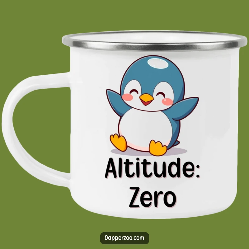 Adventure Ready Funny Penguin Flying Camping Mug - Outdoor Gift