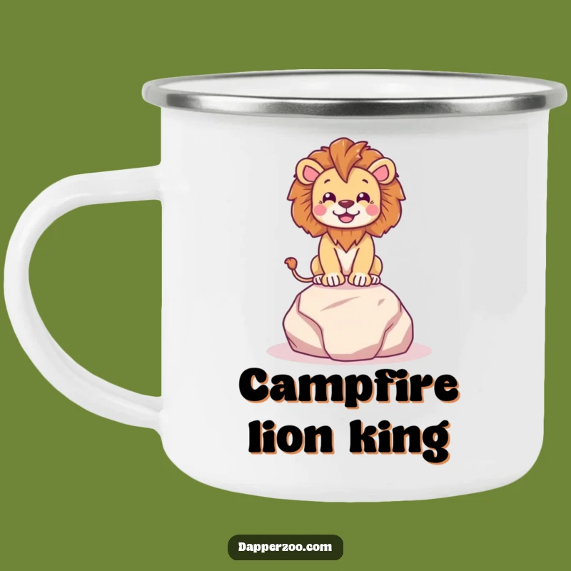 Funny Lion Regal Pose Camping Mug - Hilarious Outdoor Companion