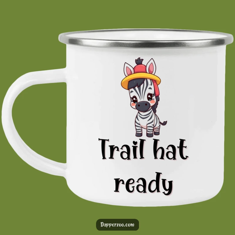 Funny Zebra Hat Camping Mug, Durable & Humorous Outdoor Fashion Gift