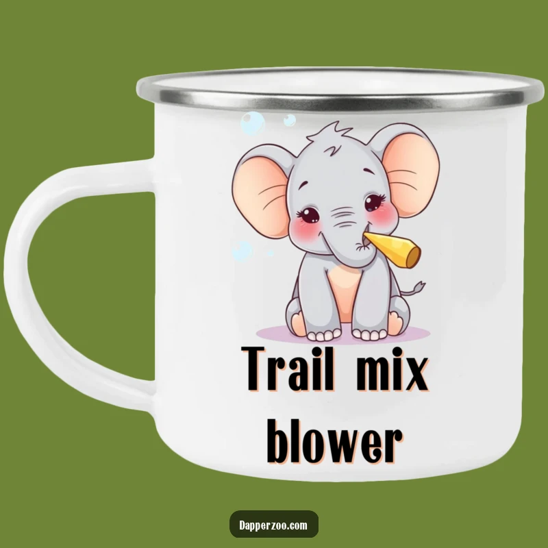 Funny Elephant Camping Mug - Bubble Blowing Adventure Gift