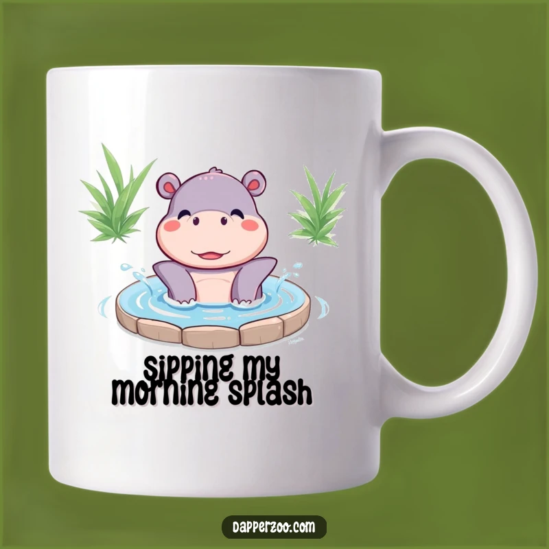 Funny Kawaii Hippo Splash Mug: A Joyful Gift for Water Lovers!
