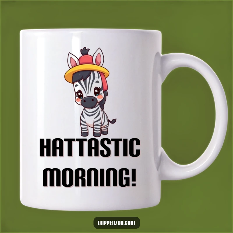 Funny Zebra Hat Mug, Hilarious Fashion Gift for Stylish Individuals