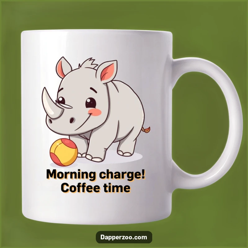 Funny Rhino Calf Mug: Playful Nudge, Perfect Funny Gift for Little Explorers