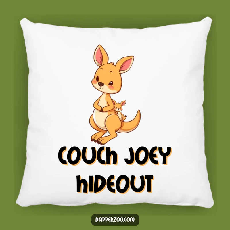 Funny Kangaroo Joey Pillow, Cozy & Humorous Accent for Your Space