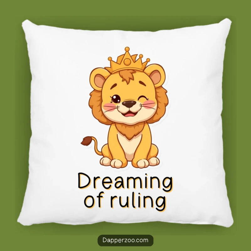 Funny Lion Cub Pillow - Cozy King Pose Cushion for Smiles