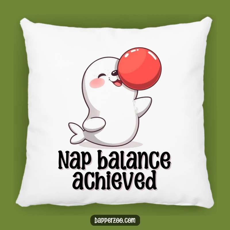 Funny Seal Balancing Ball Pillow, Cozy & Humorous Accent Pillow Gift