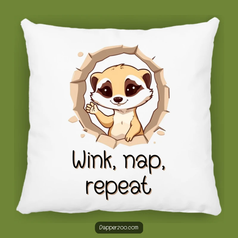 Funny Meerkat Pillow: Soft Mischievous Character, Comfy Funny Gift for Cozy Nooks