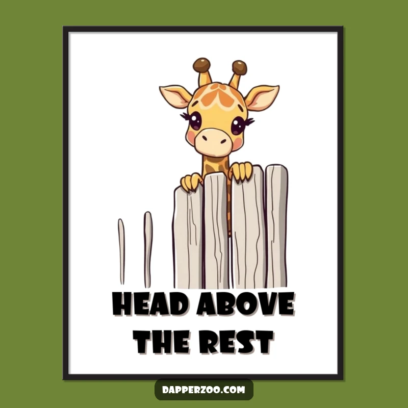 Funny Giraffe Peeking Digital Art: Instant Curiosity for Your Walls