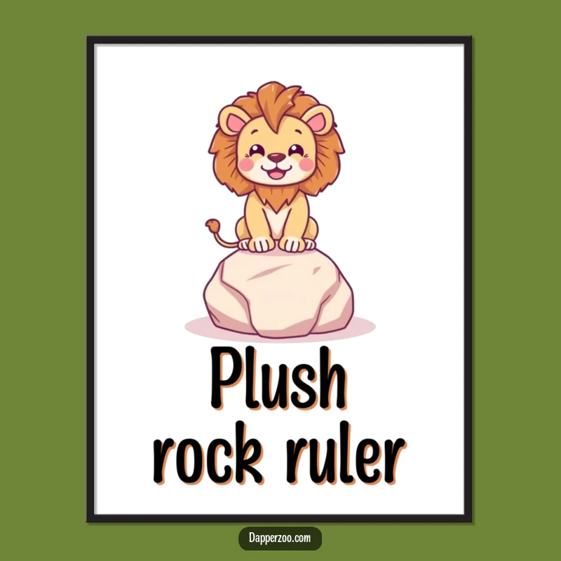 Funny Lion Regal Pose Digital Art - Hilarious Printable for Instant Majesty