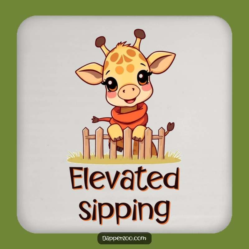 Funny Giraffe Coaster - Scarf Peek Table Protector Gift