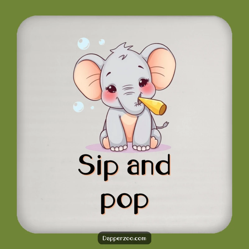 Funny Elephant Coaster - Bubble Blowing Party Decor Gift