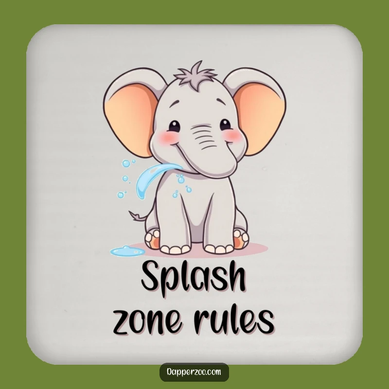 Funny Elephant Water Spray Coaster - Joyful Drink Protector, Gift