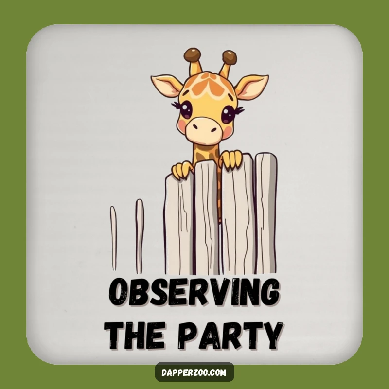 Funny Giraffe Peeking Drink Coasters: Protect Surfaces with Intrigue