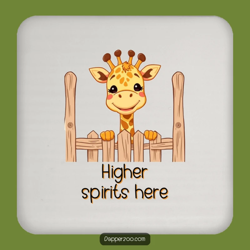 Funny Giraffe Peeking Coaster - Grinning Drink Protector, Gift