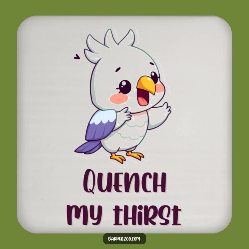 Funny Parrot Coaster - Protect Surfaces with Hilarious, Dramatic Bird Flair