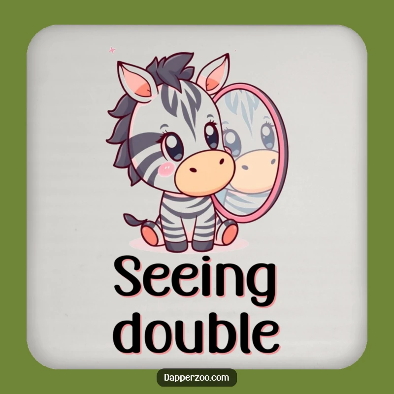 Funny Kawaii Zebra Surprise Coaster Set: Protect Surfaces with Humor!