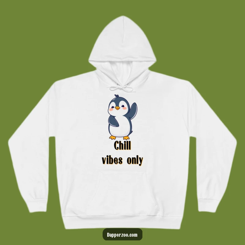 Cozy Funny Kawaii Penguin Waddling Hoodie - Warm & Comical Comfort