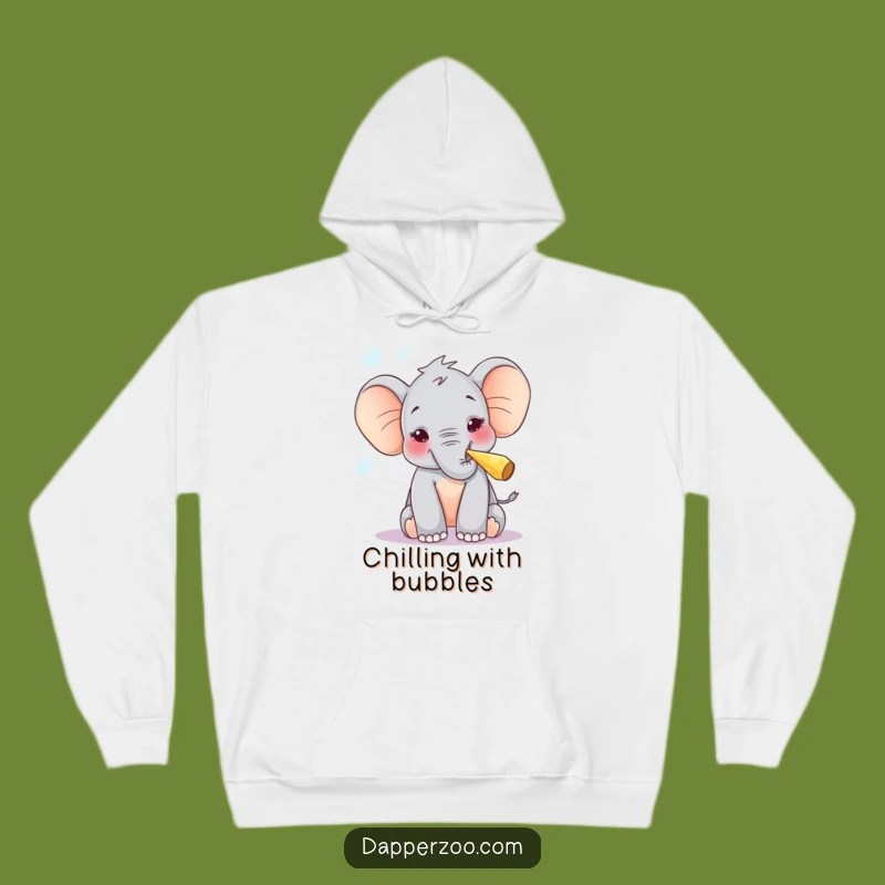 Funny Elephant Hoodie - Cozy Bubble Blowing Sweatshirt Gift