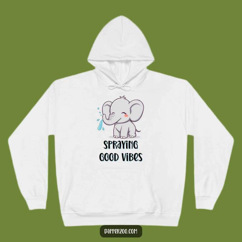 Funny Elephant Water Spray Hoodie - Cozy and Hilarious Gift for Animal Lovers