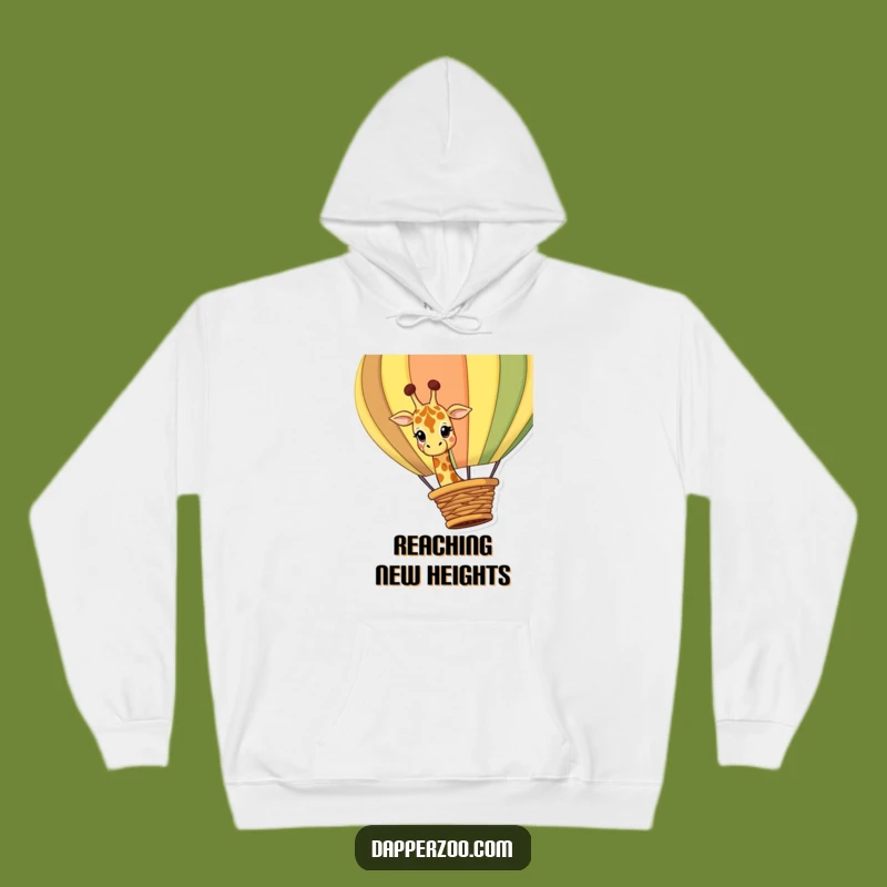 Funny Giraffe Balloon Hoodie: Cozy Curious Giraffe, Hilarious Travel Gift!
