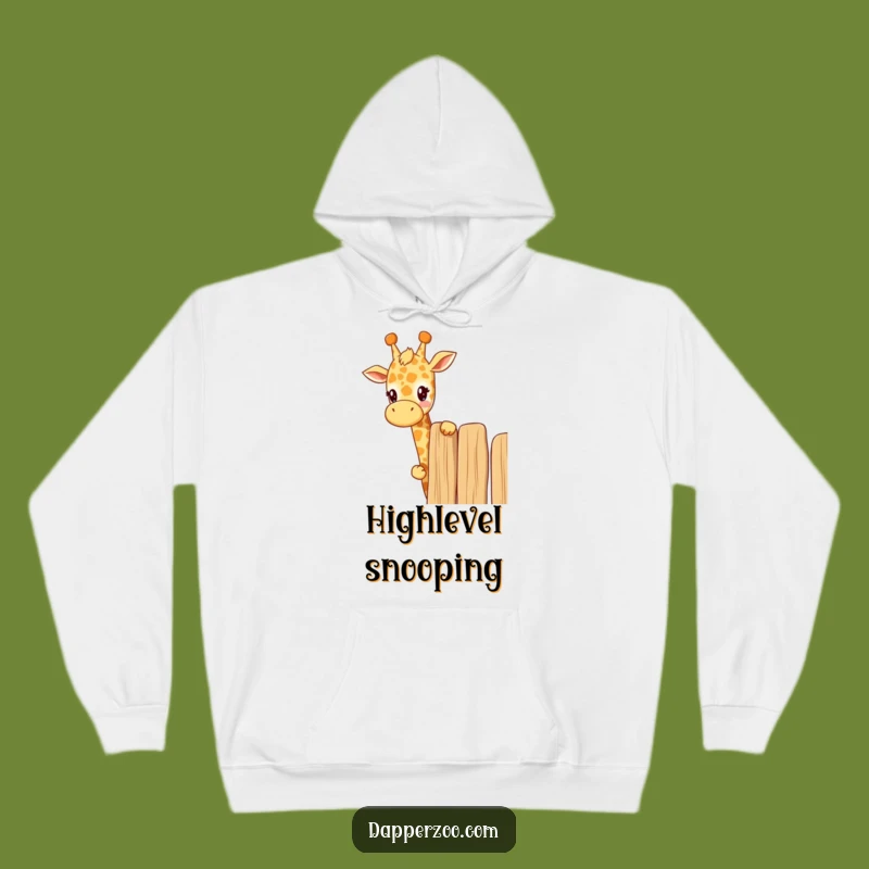 Cozy Funny Kawaii Giraffe Peeking Hoodie - Warm & Curious Comfort
