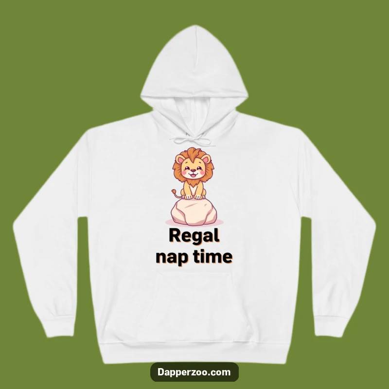 Funny Lion Regal Pose Hoodie - Cozy and Hilarious Gift for Majestic Souls
