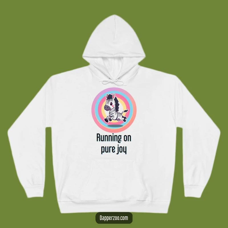 Funny Zebra Rainbow Hoodie - Cozy, Enthusiastic Gallop for Ultimate Fun