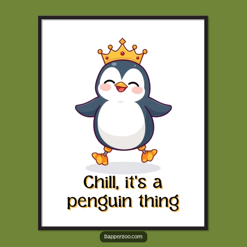 Free Printable Wall Art: Hilarious Penguin Stilt Walker Downloadable Decor
