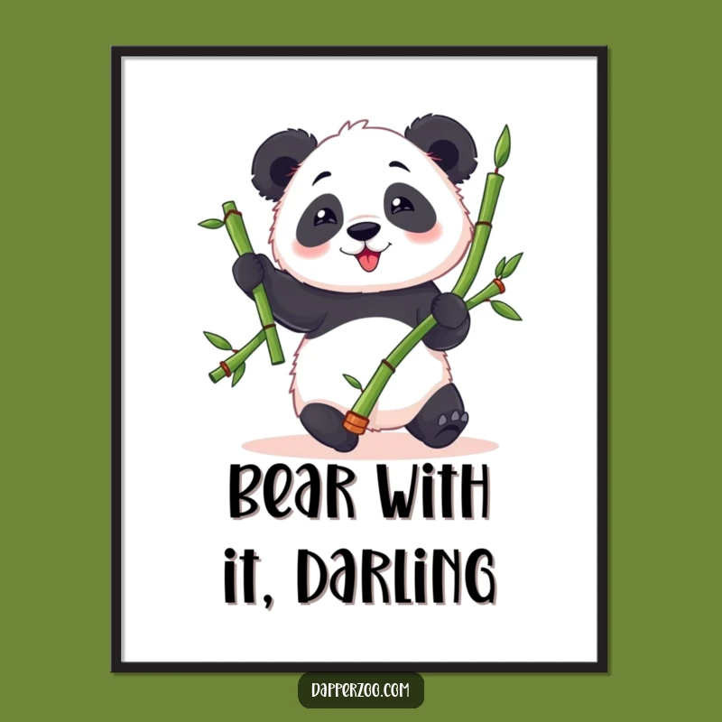 Free Printable Panda Bamboo Juggling Wall Art: Hilarious Downloadable Decor for Cozy Spaces!