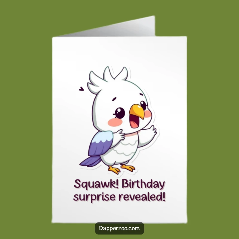 Free Printable Funny Parrot Birthday Card - Surprise Recital Downloadable Greeting