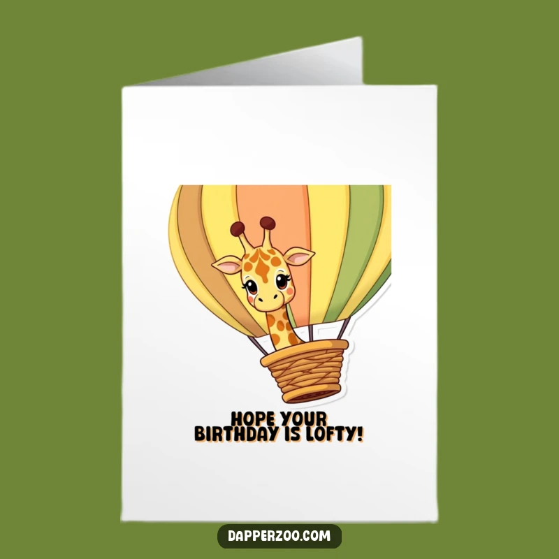 Free Printable Giraffe Birthday Card: Peek Over and Celebrate Downloadable Fun!