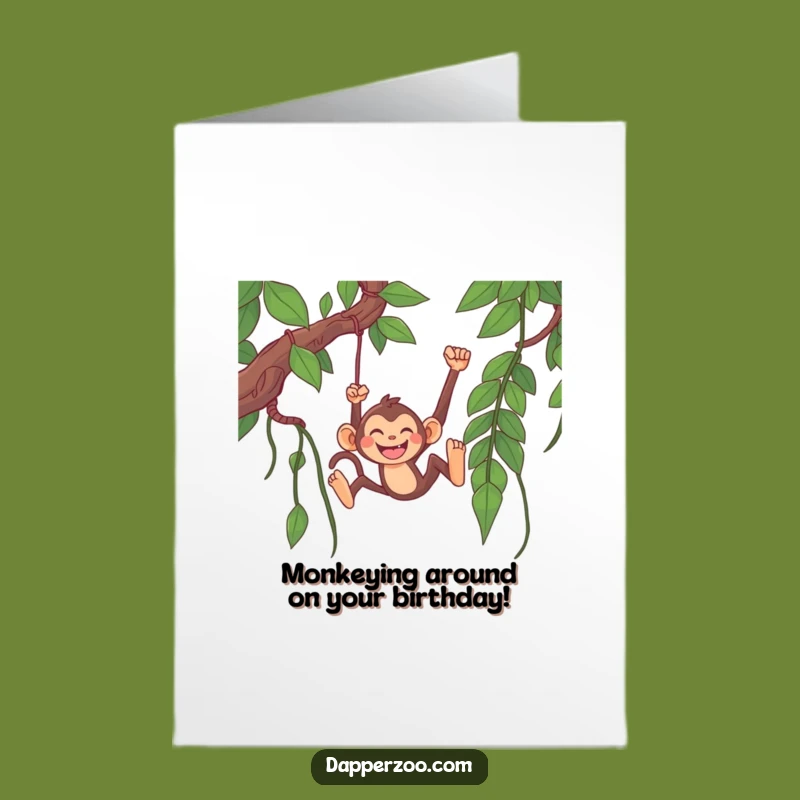Free Printable Monkey Birthday Card: Swinging into Fun Downloadable Gift!