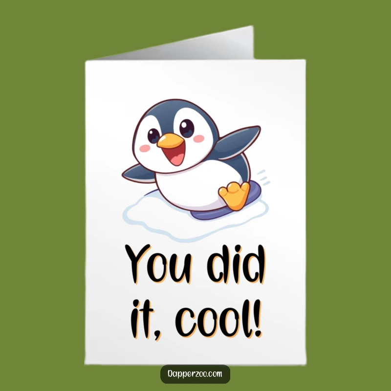 Free Printable Penguin Congrats Card: Celebrate Success with Hilarious Downloadable Flair!