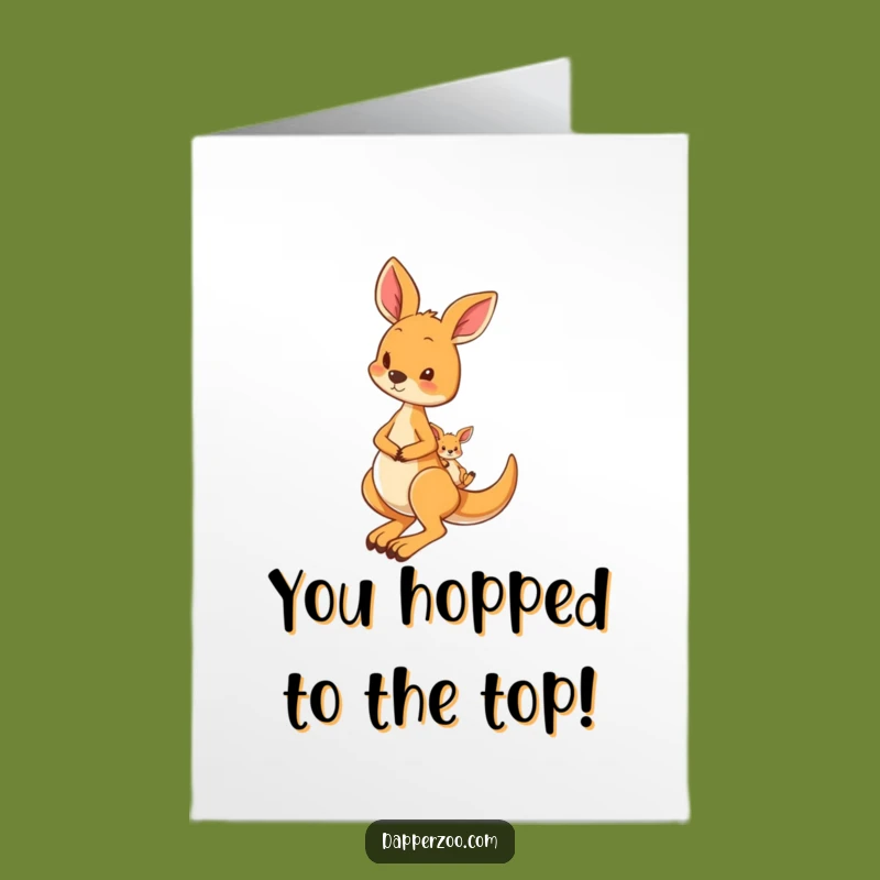 Free Printable Kangaroo Congrats Card: Joey Pouch Celebration Downloadable Gift