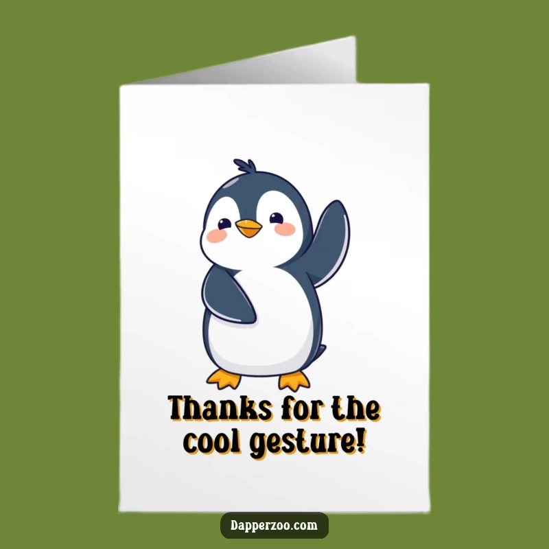 Free Printable Thank You Card: Thanks a Waddle! Funny Kawaii Penguin, Downloadable Gift