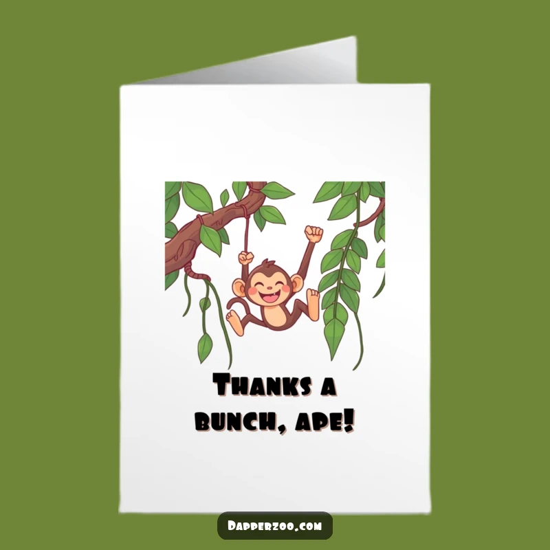 Free Printable Monkey Thank You Card: Show Thanks with Hilarious Downloadable Style!