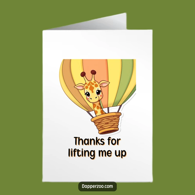 Free Printable Giraffe Thank You Card: Show Thanks from Above with Downloadable Charm!
