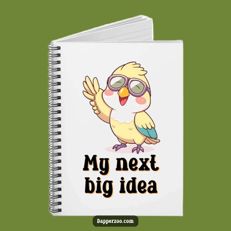 Funny Aviator Parrot Notebook: Jot Down Ideas, Perfect Funny Gift for Writers