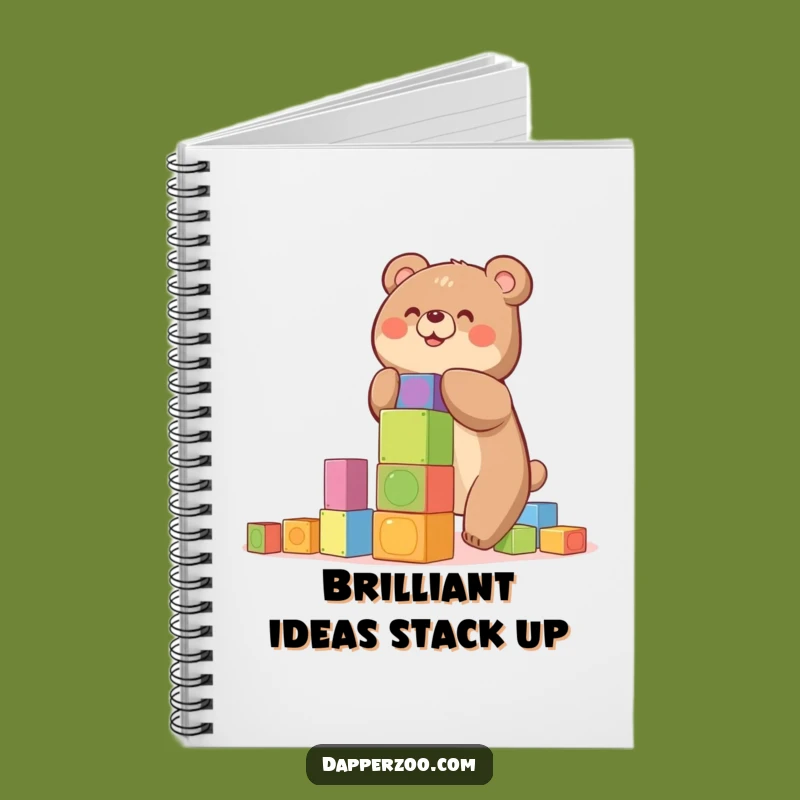 Funny Bear Building Notebook - Jot Down Ideas with Playful Towers