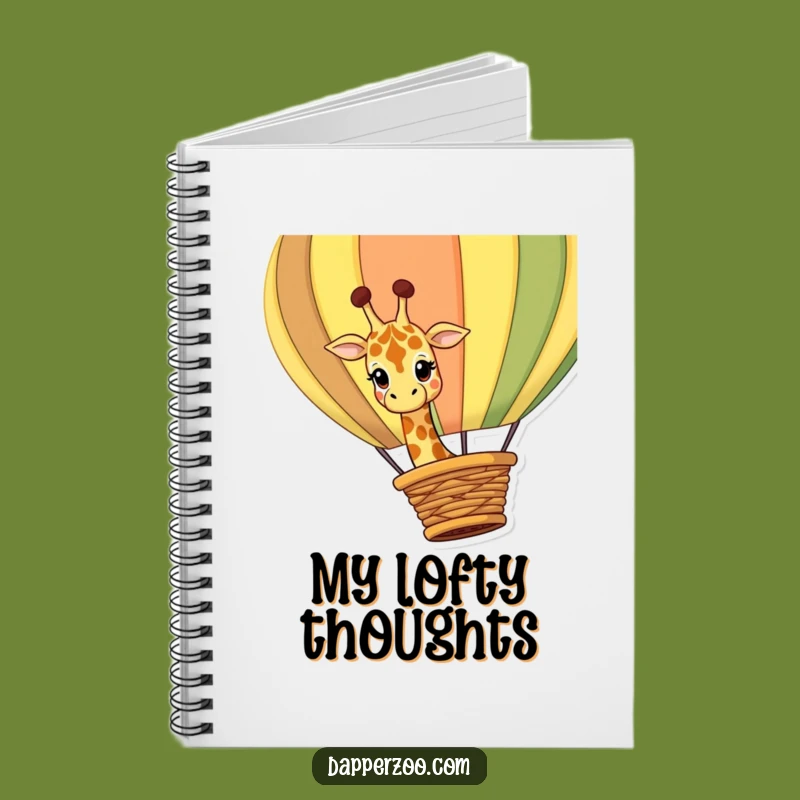 Funny Giraffe Balloon Notebook: Curious Giraffe Adventure, Hilarious Journal Gift!