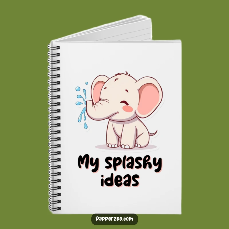 Funny Kawaii Elephant Water Spraying Notebook - Journal Your Joyful Ideas