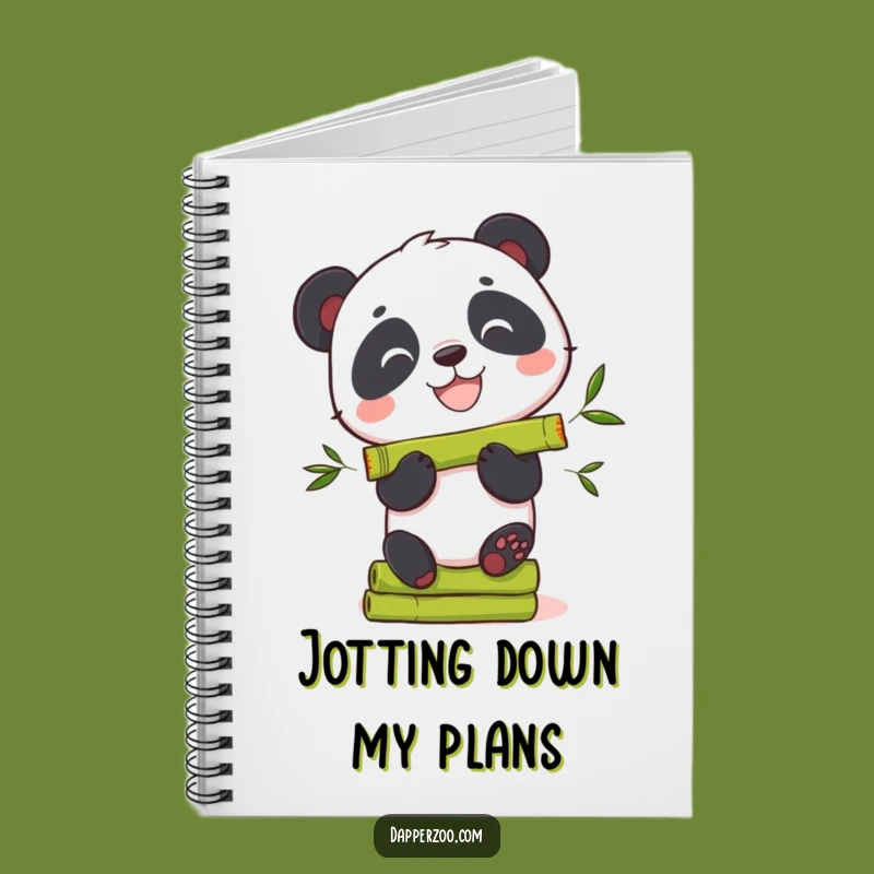 Funny Panda Bamboo Notebook: Jot Down Ideas, Adorable Funny Gift for Note-takers