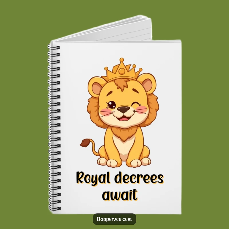 Funny Lion Cub Notebook - King Pose Journal for Creative Ideas